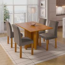 Conjunto Sala de Jantar Mesa Retangular Carol com 4 Cadeiras Espanha