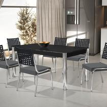 Conjunto Sala de Jantar Mesa Retangular com 6 Cadeiras Natani Yescasa Conjunto Sala de Jantar Mesa Retangular com 6 Cadeiras Natani Yescasa