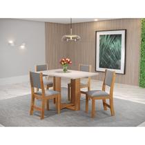 Conjunto Sala de Jantar Mesa Romantic com 4 Cadeiras Sol Viero