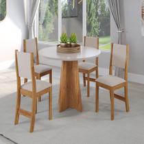 Conjunto Sala de Jantar Mesa Slin com 4 Cadeiras Sol Viero