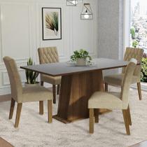 Conjunto Sala De Jantar Mesa Tampo De Madeira 4 Cadeiras Conjunto Sala De Jantar Mesa Tampo De Madeira 4 Cadeiras