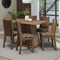 Conjunto Sala de Jantar Mesa Tampo de Madeira 6 Cadeiras Sharon Madesa Conjunto Sala de Jantar Mesa Tampo de Madeira 6 Cadeiras Sharon Madesa