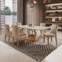 Conjunto Sala de Jantar Mesa Tampo de MDF e 6 Cadeiras Kate Espresso Móveis
