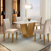 Conjunto Sala de Jantar Mesa Tampo Mdf 4 Cadeiras Espanha Yescasa Conjunto Sala de Jantar Mesa Tampo Mdf 4 Cadeiras Espanha Yescasa