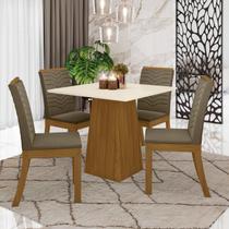 Conjunto Sala de Jantar Mesa Tampo MDF 4 Cadeiras Zoe Espresso Móveis Conjunto Sala de Jantar Mesa Tampo MDF 4 Cadeiras Zoe Espresso Móveis