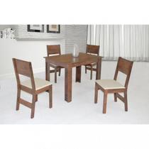 Conjunto Sala de Jantar Milena com 4 Cadeiras Móveis São Carlos
