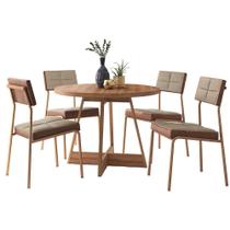 Conjunto Sala De Jantar Nairóbi 4 Cadeiras Carraro Conjunto Sala De Jantar Nairóbi 4 Cadeiras Carraro