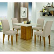 Conjunto Sala de Jantar Napoli com 4 Cadeiras Leifer