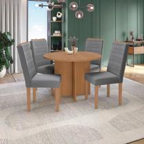 Conjunto Sala De Jantar Nira Kappesberg 4 Cadeiras Veludo Titanio