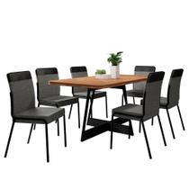 Conjunto Sala De Jantar Paris 6 Cadeiras Carraro Conjunto Sala De Jantar Paris 6 Cadeiras Carraro