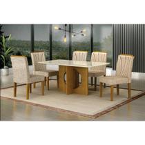 Conjunto Sala de Jantar Plus com 06 cadeiras Lorena Leifer
