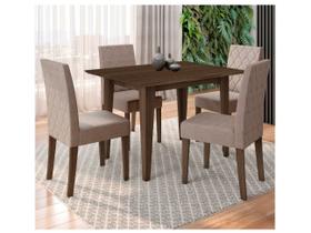 Conjunto Sala de Jantar Retangular Mesa Kate 120cm e 04 Cadeiras Jade Poliman Móveis Conjunto Sala de Jantar Retangular Mesa Kate 120cm e 04 Cadeiras Jade Poliman Móveis
