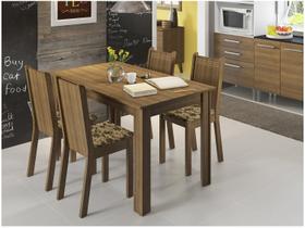 Conjunto Sala de Jantar Rosie Madesa Mesa Tampo de Madeira com 4 Cadeiras Conjunto Sala de Jantar Rosie Madesa Mesa Tampo de Madeira com 4 Cadeiras
