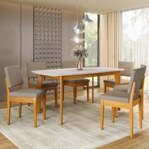 Conjunto Sala de Jantar Siera 6 Lugares Retangular Madeira Maciça Miami Conjunto Sala de Jantar Siera 6 Lugares Retangular Madeira Maciça Miami