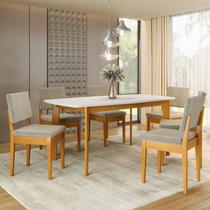 Conjunto Sala de Jantar Siera 6 Lugares Retangular Madeira Maciça Miami Conjunto Sala de Jantar Siera 6 Lugares Retangular Madeira Maciça Miami
