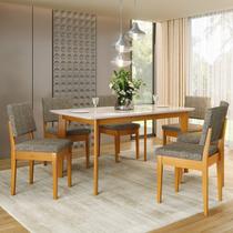 Conjunto Sala de Jantar Siera 6 Lugares Retangular Madeira Maciça Miami Conjunto Sala de Jantar Siera 6 Lugares Retangular Madeira Maciça Miami