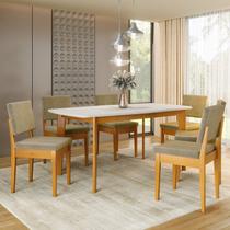 Conjunto Sala de Jantar Siera 6 Lugares Retangular Madeira Maciça Miami Conjunto Sala de Jantar Siera 6 Lugares Retangular Madeira Maciça Miami