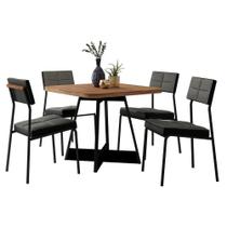 Conjunto Sala De Jantar Sydney 4 Cadeiras Carraro
