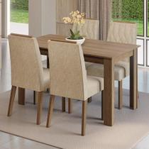 Conjunto Sala de Jantar Tampo de Madeira 4 Cadeiras Rustic/Imperial Hera Madesa Conjunto Sala de Jantar Tampo de Madeira 4 Cadeiras Rustic/Imperial Hera Madesa