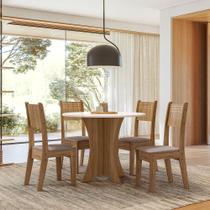 Conjunto Sala de jantar Yara 0,90 com 04 Cadeiras Cedro 06C Conjunto Sala de jantar Yara 0,90 com 04 Cadeiras Cedro 06C