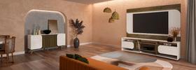 Conjunto Sala Elegance: Rack, Buffet e Painel - ARTELY