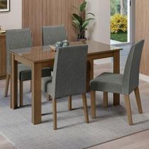 Conjunto Sala Jantar Mesa Vidro 4 Cadeiras Rustic Conjunto Sala Jantar Mesa Vidro 4 Cadeiras Rustic