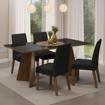 Conjunto Sala Jantar Mesa Vidro 4 Cadeiras Rustic Conjunto Sala Jantar Mesa Vidro 4 Cadeiras Rustic
