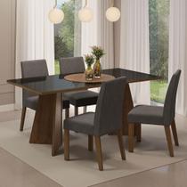 Conjunto Sala Jantar Mesa Vidro 4 Cadeiras Rustic Conjunto Sala Jantar Mesa Vidro 4 Cadeiras Rustic