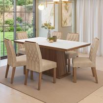 Conjunto Sala Jantar Tampo Madeira 6 Cadeiras Assis Madesa Conjunto Sala Jantar Tampo Madeira 6 Cadeiras Assis Madesa