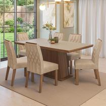 Conjunto Sala Jantar Tampo Madeira 6 Cadeiras Assis Madesa Conjunto Sala Jantar Tampo Madeira 6 Cadeiras Assis Madesa