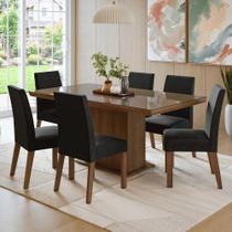 Conjunto Sala Jantar Tampo Vidro 6 Cadeiras Alba Madesa Conjunto Sala Jantar Tampo Vidro 6 Cadeiras Alba Madesa