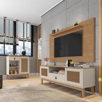 Conjunto Sala Rack e Painel Esmeralda com Aparador Rubi Conjunto Sala Rack e Painel Esmeralda com Aparador Rubi