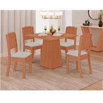 Conjunto Sala Star com 4 Cadeiras em MDF Tuboarte