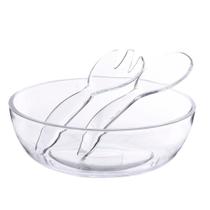 Conjunto Saladeira + Talheres Acrílico Transparente Kenya Conjunto Saladeira + Talheres Acrílico Transparente Kenya