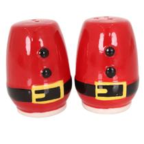 Conjunto Saleiro e Pimenta Natalino Fivela Ceramica