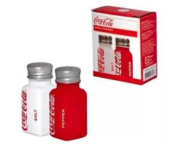 Conjunto Saleiro Pimenteiro Coca-cola Vidro 80ml 2 Peças