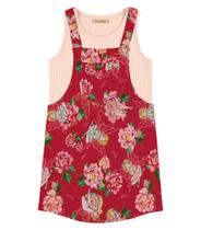 Conjunto Salopete Infantil Feminino Trick Nick Vermelho