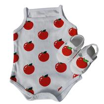 Conjunto Sandália Com Body Alcinha Fruta Bebe Menina Roupa Verão Estampado Mesversário Conjunto Sandália Com Body Alcinha Fruta Bebe Menina Roupa Verão Estampado Mesversário