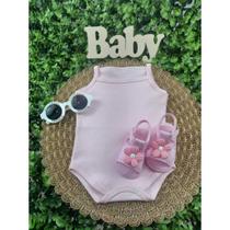 Conjunto Sandália Com Body Alcinha Liso Rosa Bebe Menina Roupa Verão Estampado Mesversário Conjunto Sandália Com Body Alcinha Liso Rosa Bebe Menina Roupa Verão Estampado Mesversário