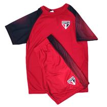 Conjunto São Paulo Hero Vermelho - Camisa + Shorts - Infantil