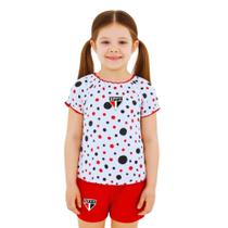 Conjunto São Paulo Infantil Com Bata e Shorts Oficial Conjunto São Paulo Infantil Com Bata e Shorts Oficial
