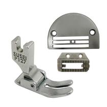 Conjunto Sapata Calcador Chapa de agulha e Dente 4 Carreiras Para Tecidos Médio/Pesado para Máquina de costura Reta Industrial Conjunto Sapata Calcador Chapa de agulha e Dente 4 Carreiras Para Tecidos Médio/Pesado para Máquina de costura Reta Industrial