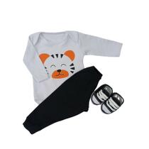 Conjunto Sapatinho Tênis Com Body E Calça Bebê Menino Inverno 100% Suedine Conjunto Sapatinho Tênis Com Body E Calça Bebê Menino Inverno 100% Suedine