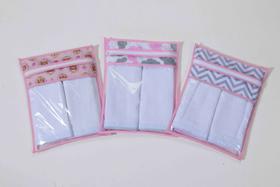 Conjunto Saquinhos de Maternidade bebe Menina Chuva amor chevron Ursinha 3pçs