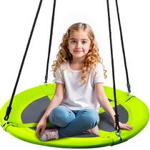Conjunto Saucer Tree Swing Turfee Swing de 40 polegadas verde para crianças