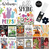 Conjunto sazonal Garden Flags Doncida de 12 30x45cm com clipe