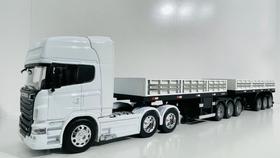 Conjunto Scania Bitrem Grade Baixa 3x3 Escala 1:32 - Diesel Miniaturas
