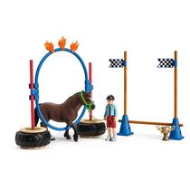 Conjunto Schleich Farm World Pony Agility Race - 22 Peças