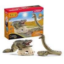 Conjunto Schleich Wild Life Danger in The Swamp - 5 Peças