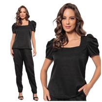 Conjunto Scrub Feminino Eloise Preto